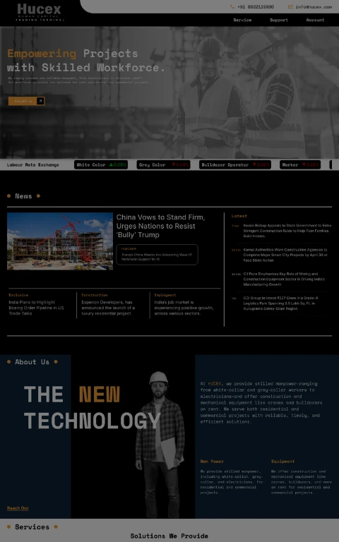 Hucex Website project image