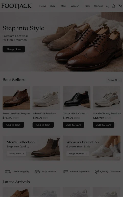 Footjack Website project image